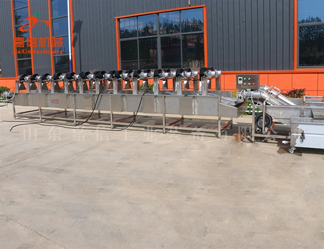 全自動玉米清洗去須漂燙冷卻烘幹線